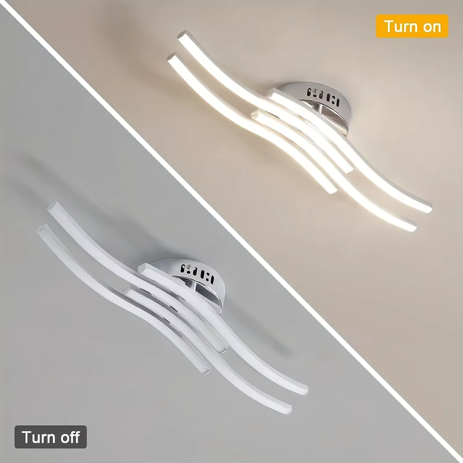 Modern Ceiling Light 3 Color Temperature Silicone Lampshade Wall Switch Suitable For Lighting Bath Room LED Bedroom Decoration