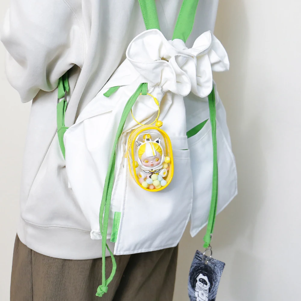 Cute Cartoon Doll Storage Bag 1pcs Mysterious Box Transparent Plush Toy Display Box Cute Bag Pendant Keychain Wallet Gift Bags