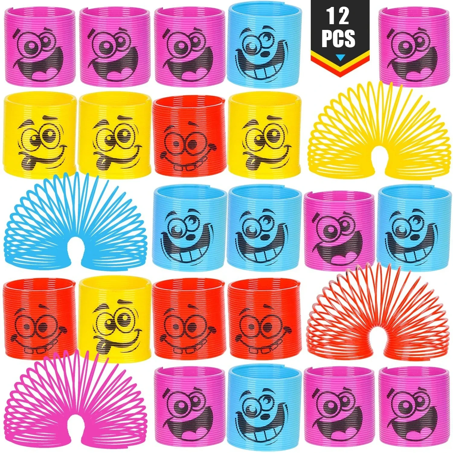 HOVUK 3x Regenbogen-Zauberfedern – 6,5 Cm Groß, Federndes Kinderspielzeug, Für Partytüten & Sensorisches Spiel