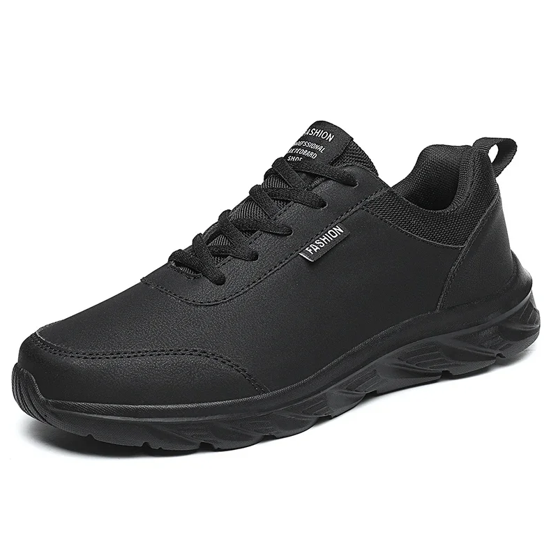 

Men 2024 Running Shoes Leather Waterproof Athletic Sneakers Wear-resistant Men Walking Sport Shoes Zapatillas Deportivos Hombre