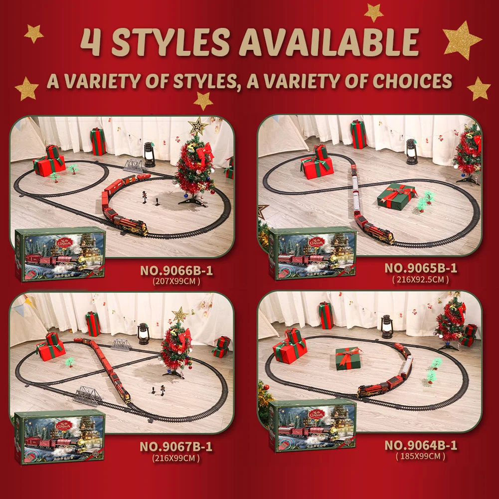 Classic Railway Trains Track Set Lighteds Electric Trains Toy With Sound For Kids Boys 3 4 5 6 7 8 Year Old