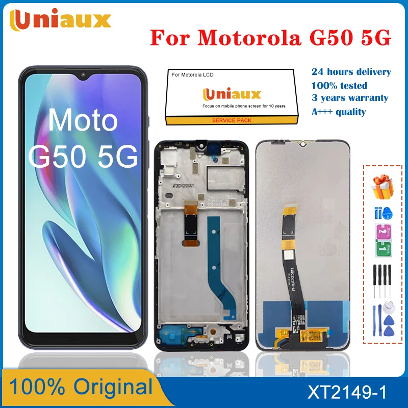 6.5'' Original For Motorola Moto G50 5G LCD Display With Frame Touch Screen Assembly For Moto G50 5G XT2149-1 LCD