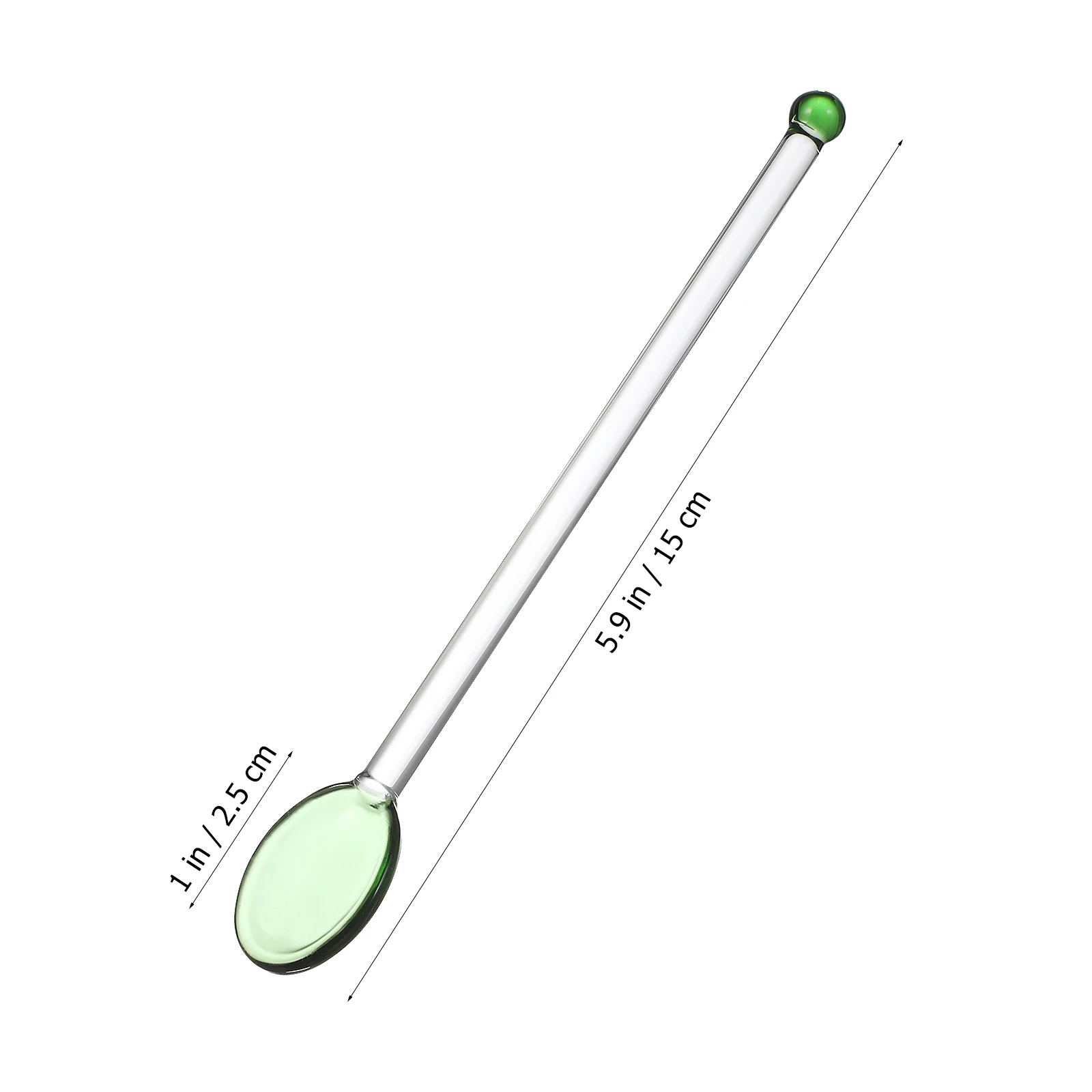 6Pcs Glass Spoon Swizzle Stick Stirring Rod Cocktail Stirrer Drinking Stirrer Bar Tools Kitchen Dining Clear Teaspoons Long