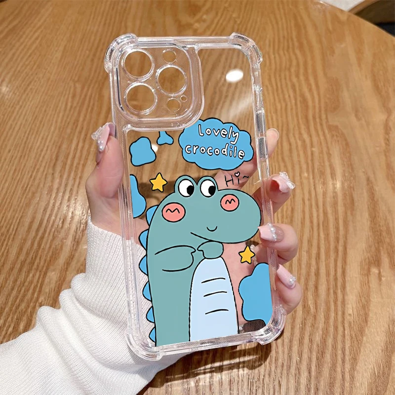 Cartoon Pattern Transparent Phone Case