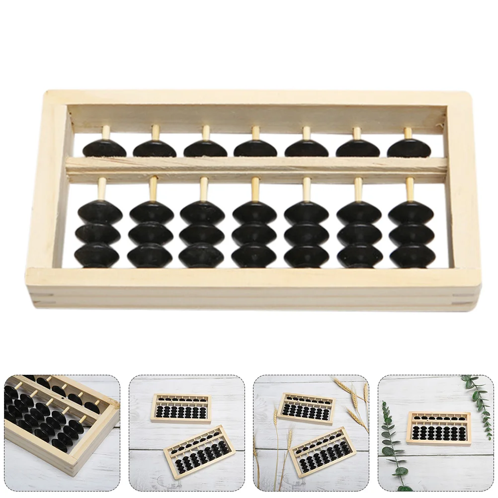 Mini Small Size Wooden Abacus Props Materials Smooth Surface Unique Appearance Diy Decoration Education Tool Teacher