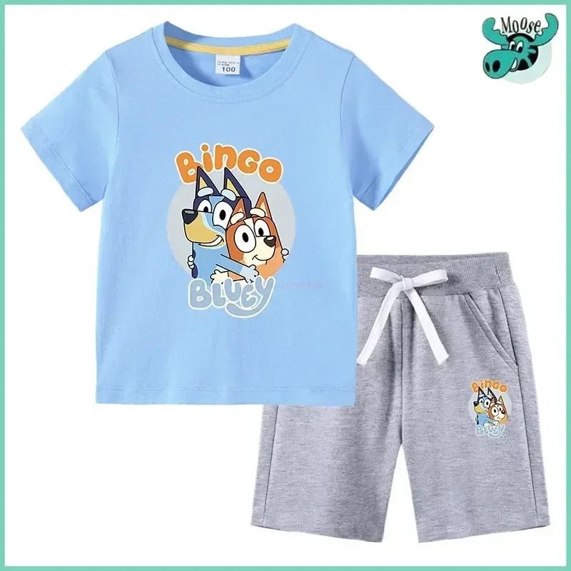 

Футболка детская летняя из хлопка с коротким рукавом и шорты