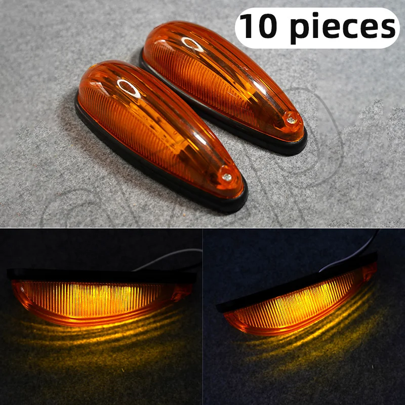 thumbnail image 1 of 10 luces LED de posición lateral con forma de lágrima de 8 ledes para remolques, camiones, autocaravanas, coches, autobuses, furgonetas, caravanas, barcos, autocaravanas, luz de posición de cabina de, 1 of 5