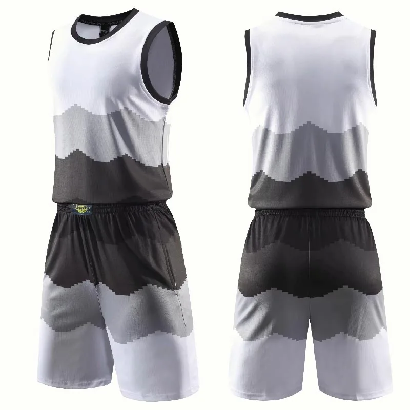 New Men&lsquo;s Basketball Jerseys Set Sports Tracksuits Clothes Kids Youth Training Basketball Uniforms Kit College Sportswear