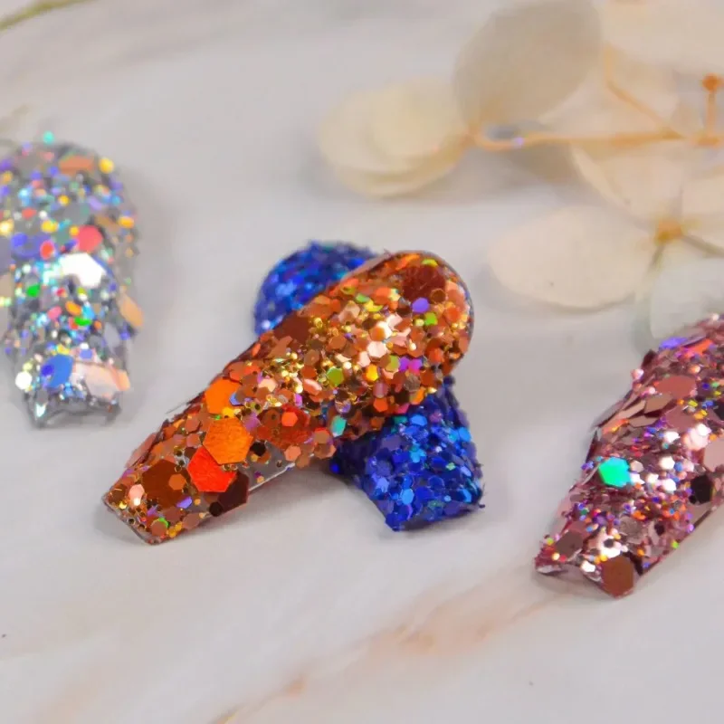 Iridescent Silver Nail Glitter Sequins