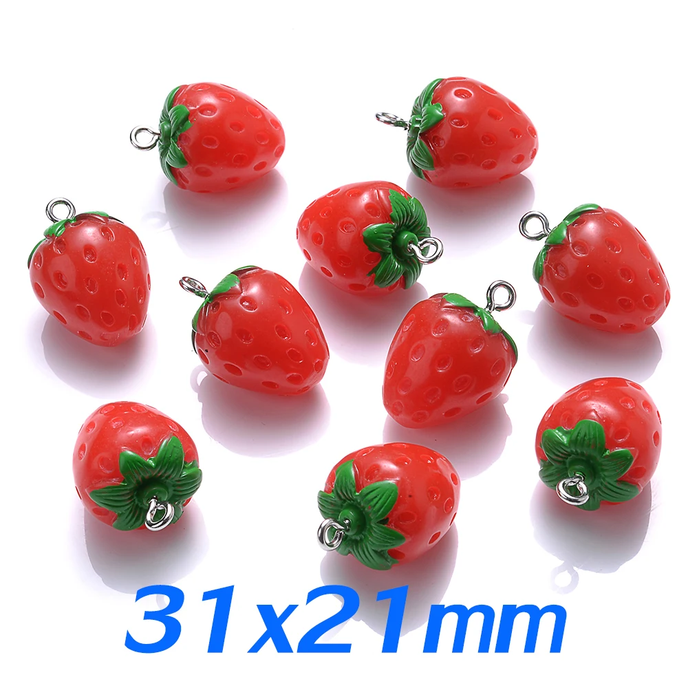 Handmade Strawberry Resin Strawberry Charm For DIY Jewelry Making Cute  Fruit Pendant Earrings And Fashion Accessories From Fuyu8, $0.51