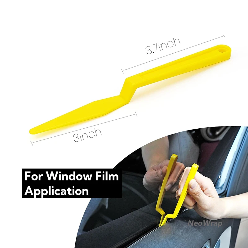 5Pcs Car Vinyl Wrap Tool Kit Flexible Micro Stick Corner Squeegee Curves Slot Tint Tucking Tool with Different Hardness