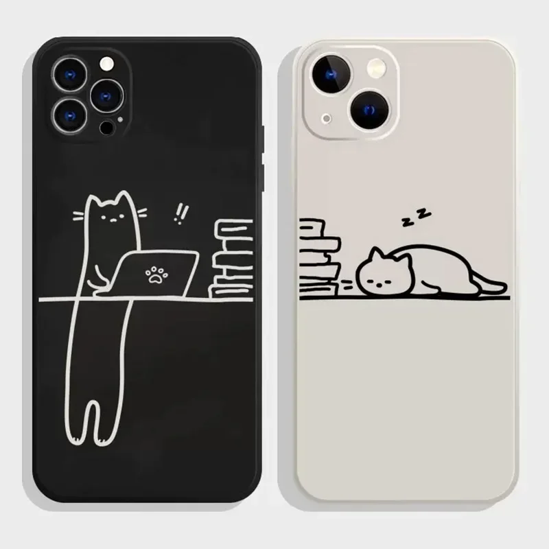 Whimsical Animal Couple Cartoon Phone Case Protector Cover
