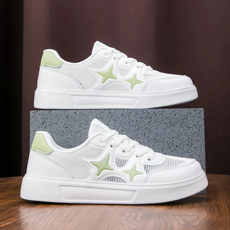 2024 Summer New Comfortable Casual Women's Shoes Fashion Soft Bottom Breathable Mesh Flat Women's Zapatos De Mujer