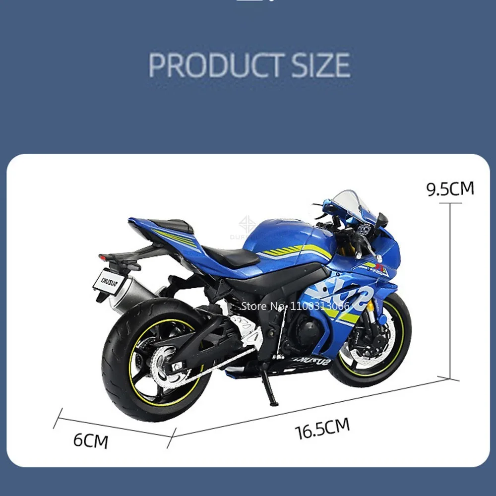 1/12 Scale SUZUKI GSX R1000 Motorcycle Static Decoration Alloy Diecast Model Simulation Motorcycle Toy for Child Birthday Gifts 6