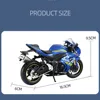 1/12 Scale SUZUKI GSX R1000 Motorcycle Static Decoration Alloy Diecast Model Simulation Motorcycle Toy for Child Birthday Gifts 6