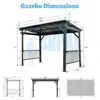 6.5x12FT Hardtop Grill Gazebo All-Weather BBQ Shelter with Side Shelves Ceiling Hooks Galvanized Steel Frame Outdoor Parties 3