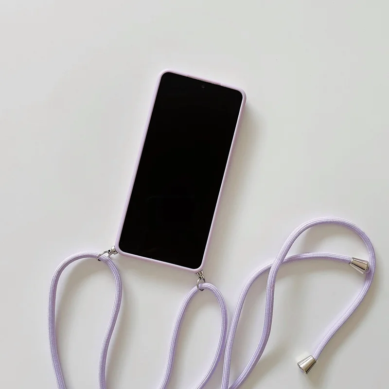 Soft Lanyard Crossbody Necklace Strap TPU Silicone Case Cover