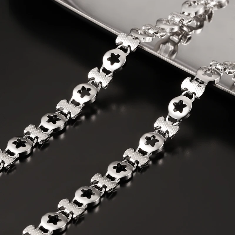 Stainless Steel Pentagram Chain For Jewelry Making Accessories DIY Bracelet Men Necklace Featured Design Watches Band Chains 1M