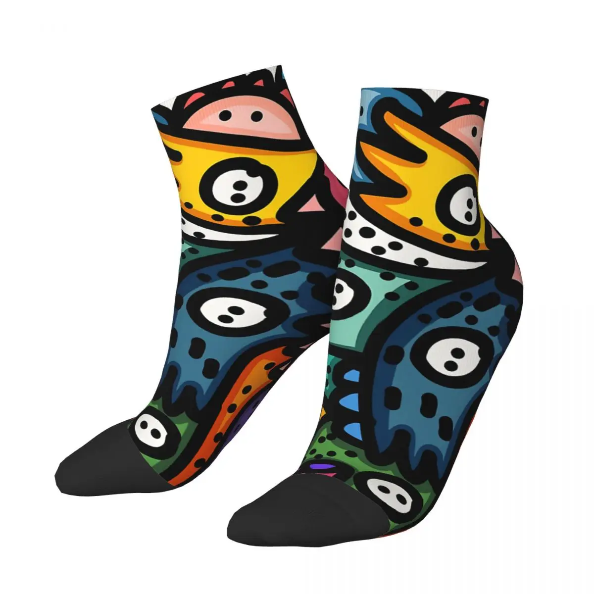 

Colors Of Life Men's Ankle Socks Street Art Graffiti Unisex Harajuku Pattern Printed Funny Low Sock Gift