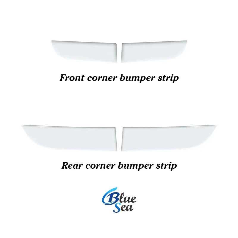 For BYD Sealion 07 EV 2024 2025 Resin Casting Front and Rear Corner Anti-collision Strips for Exterior Decoration Bumper Sticker