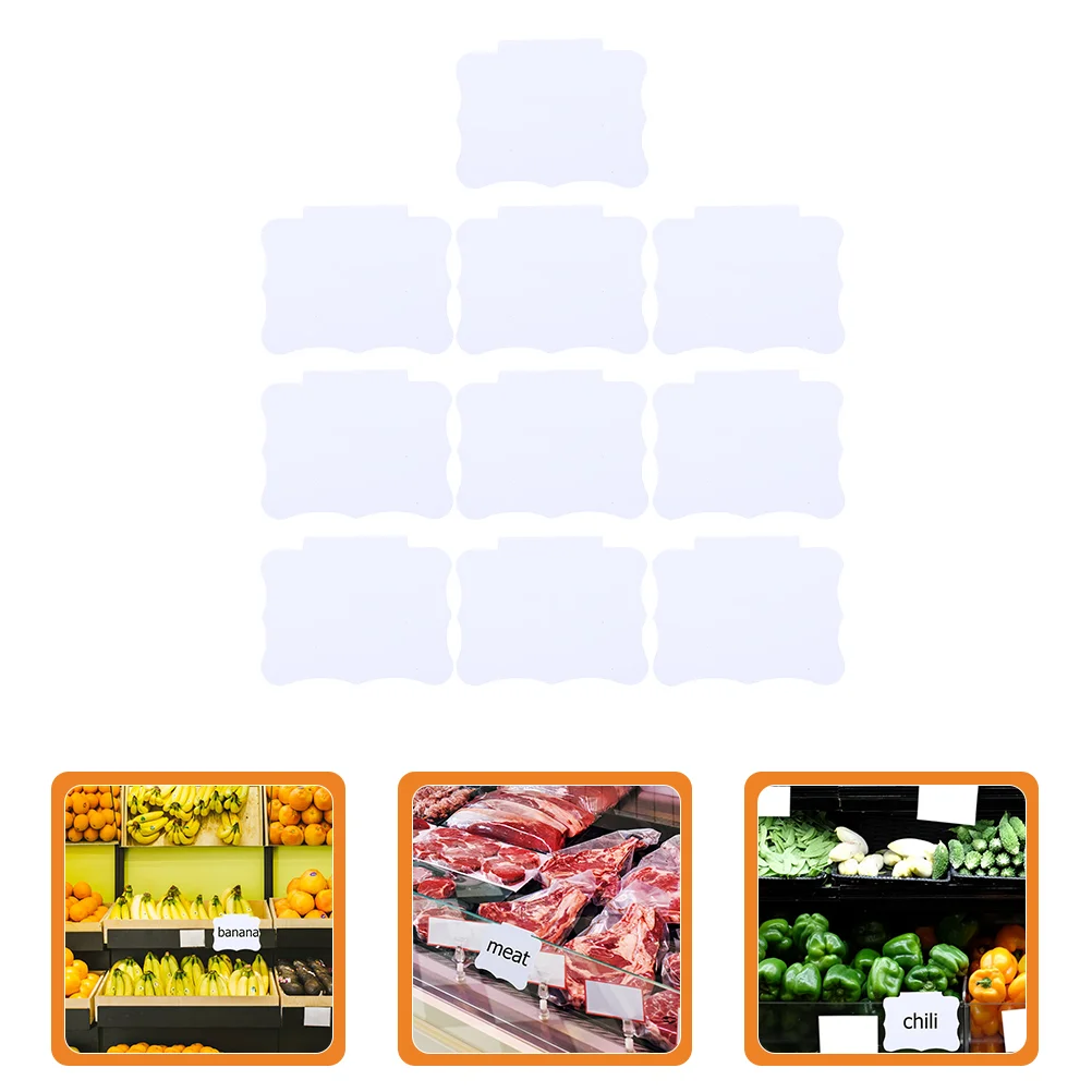 

10pcs Supermarket Price Tag Basket Clip-on Label Erasable Price Label Plate