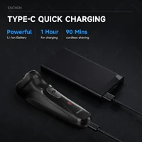 ENCHEN Blackstone Electrical Rotary Shaver for Men 3D Floating Blade Washable Type-C USB Rechargeable Shaving Beard Machine 5