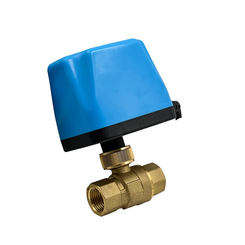 1/2" 3/4" 1" Normally Closed Full Bore Motorized Ball Valve 220V 12V 24V 2-Wire Brass Electric Ball Valve Big Orifice Body