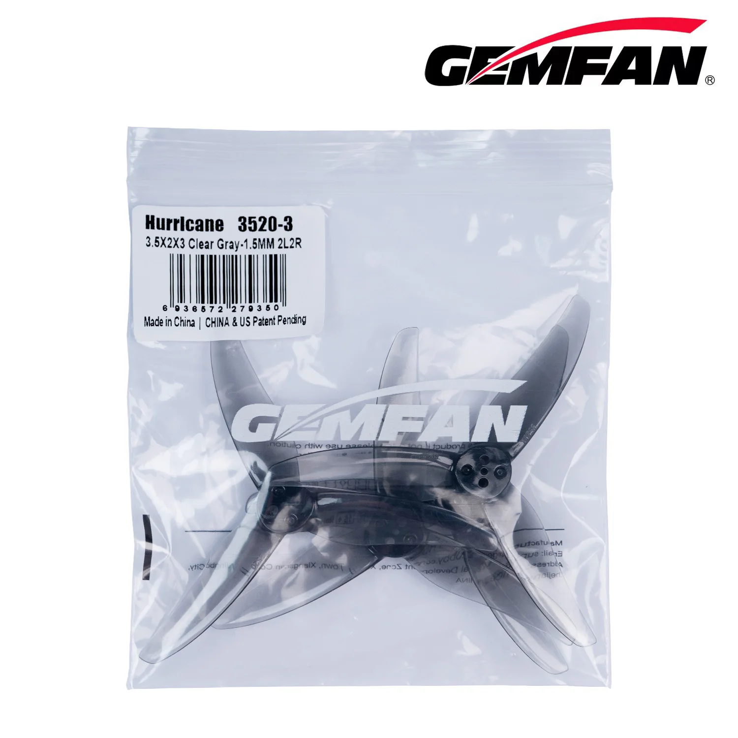 Gemfan-3525 3 블레이드/트라이 블레이드 FPV 프로펠러 1404 2204 모터, 24 개/12 쌍, 이쑤시개 폭스후프 FPV RC 드론 부품용 어댑터 포함