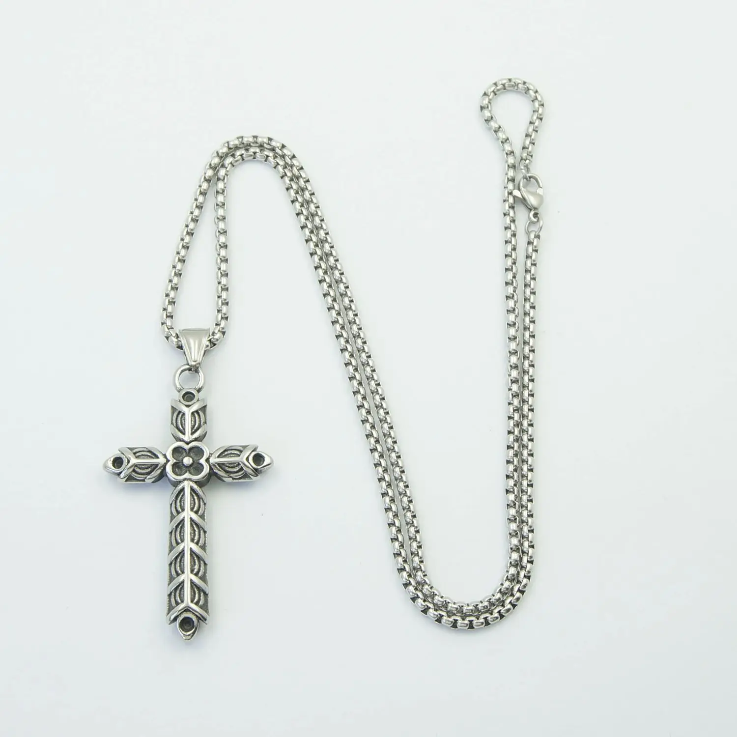 10pcs Gothic Viking Cross Necklace Charm Men Stainless Steel Pendant Gift