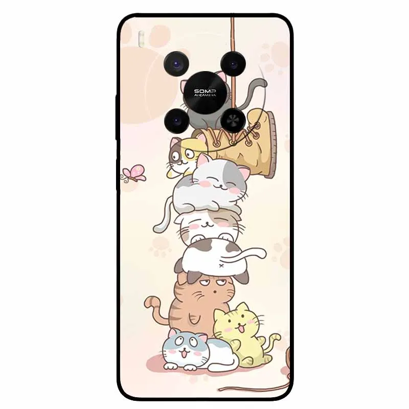 Lion Cat Black Soft Silicone Fashion Phone Case - Protective TPU Coque