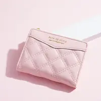 New Embroidery Coin Purse Women Wallet Ladies PU Leather Solid Color Short Wallet Zipper Card Bag Card Holder Student Money Bag - Image 3