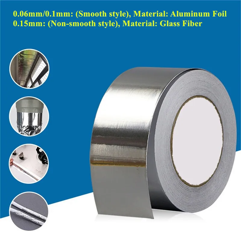 High temperature resistance aluminum foil tape kitchen pipe repair adhesive sealing heat insulation leak proof