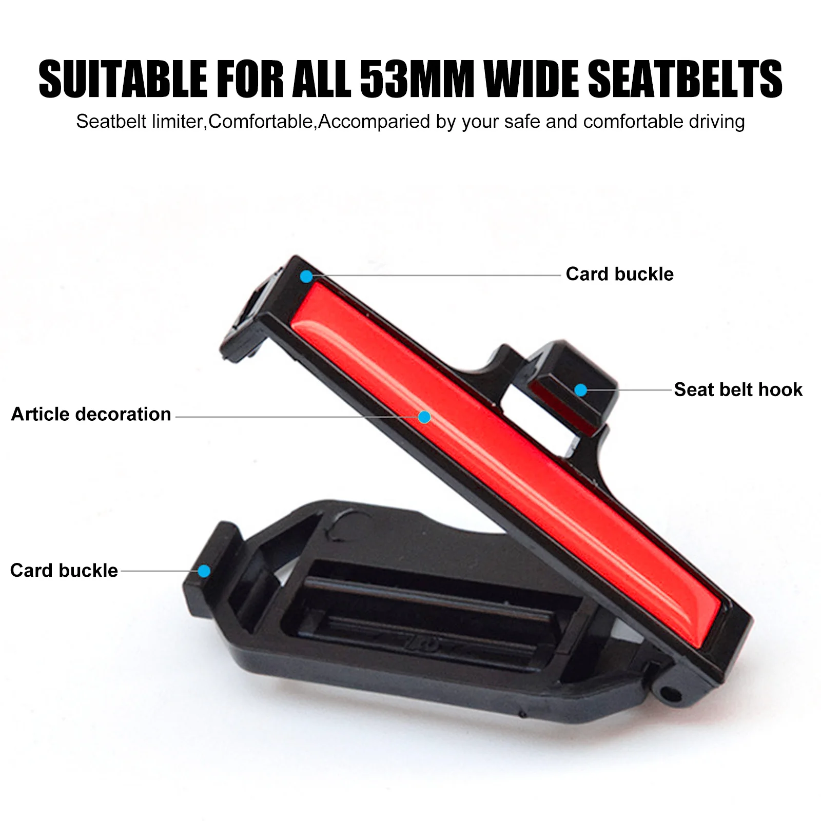 2pcs Car Safety Belt Clips Seat Buckle Styling Safety Stopper Adjusting Tension Clip for Auto Car Accessory