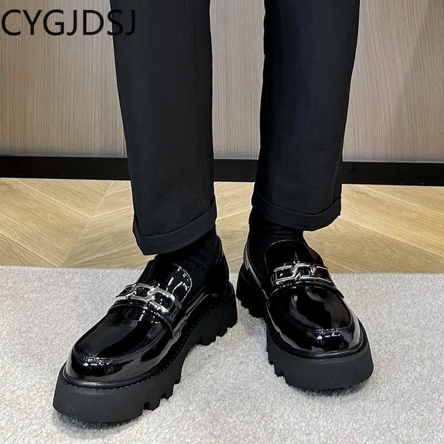 Zapatos sin cordones de cuero para hombre, mocasines informales de  diseñador de lujo, para oficina, 2024 - AliExpress