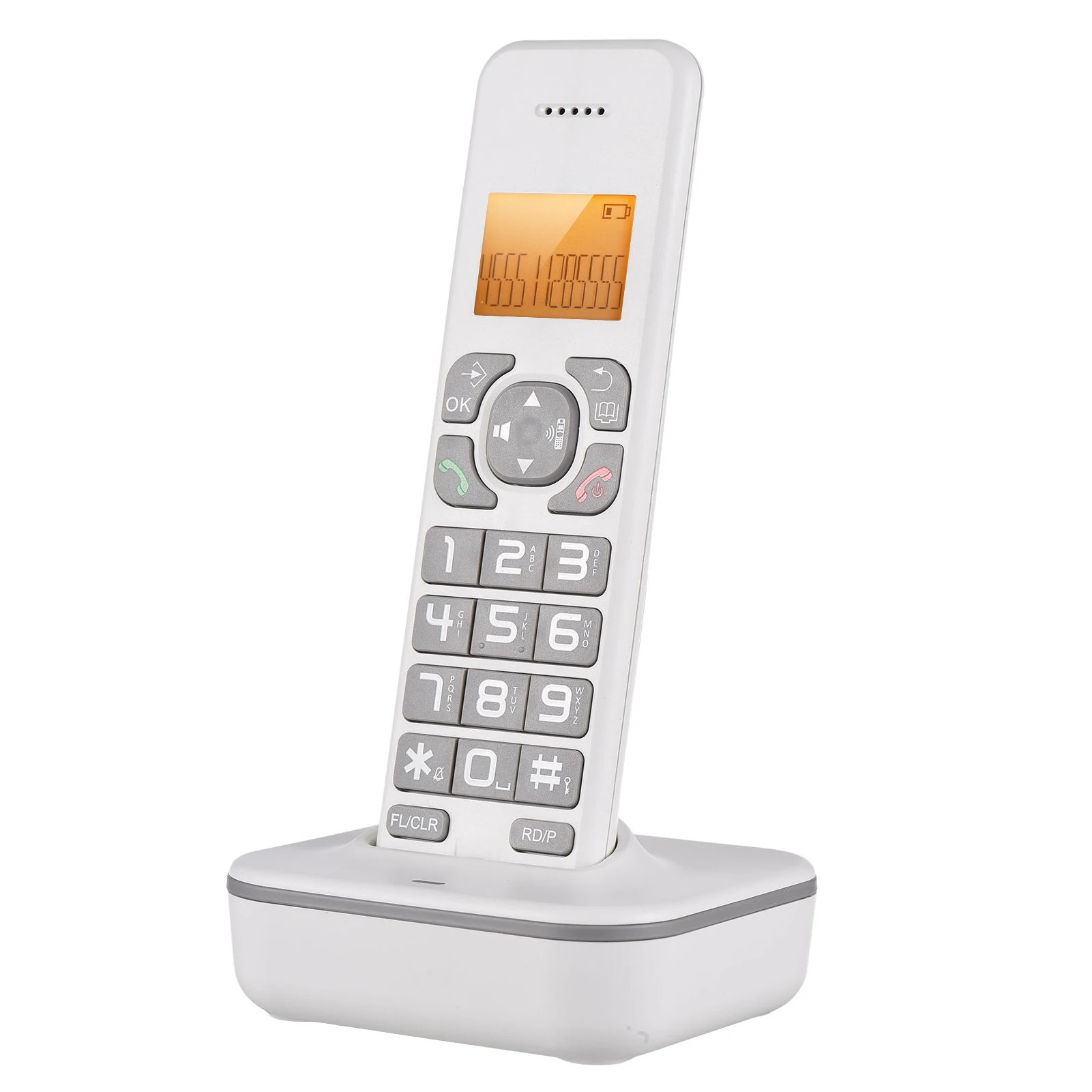 D1102B Cordless Phone with Answering Machine Caller ID/Call Waiting 1.6 inch Backlight LCD 3 Lines Screen Display Rechargeable