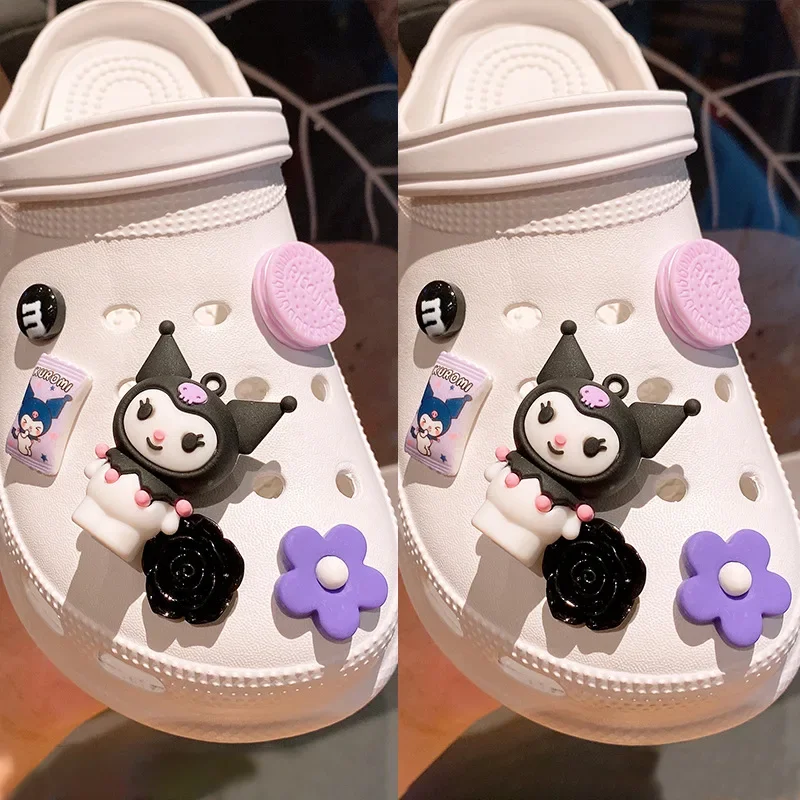 Sanrio Anime Stitch Crocs My Melody Kuromi Cinnamoroll PVC zapato encantos  accesorios Fit Croc sandalias hebilla decoración niños regalos Dengxun  unisex