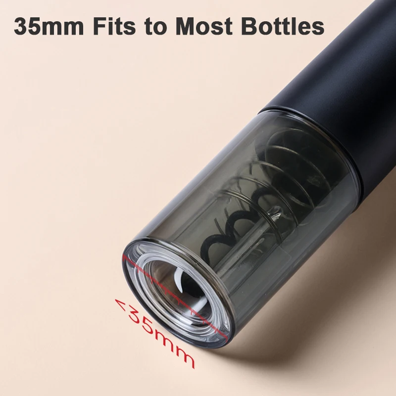 Portable Electric Wine Bottle Opener 35mm Diameter Type-C Rechargeable Automatic Wine Bottle Cork Screw Tool Kitchen Appliance