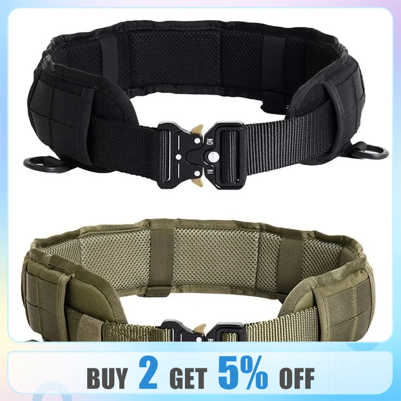 Ceinture Tactique Militaire En Nylon 5 Cm - Boucle à Dégagement Rapide, Réglable - Pour Homme, Entraînement Extérieur, Usage Quotidien