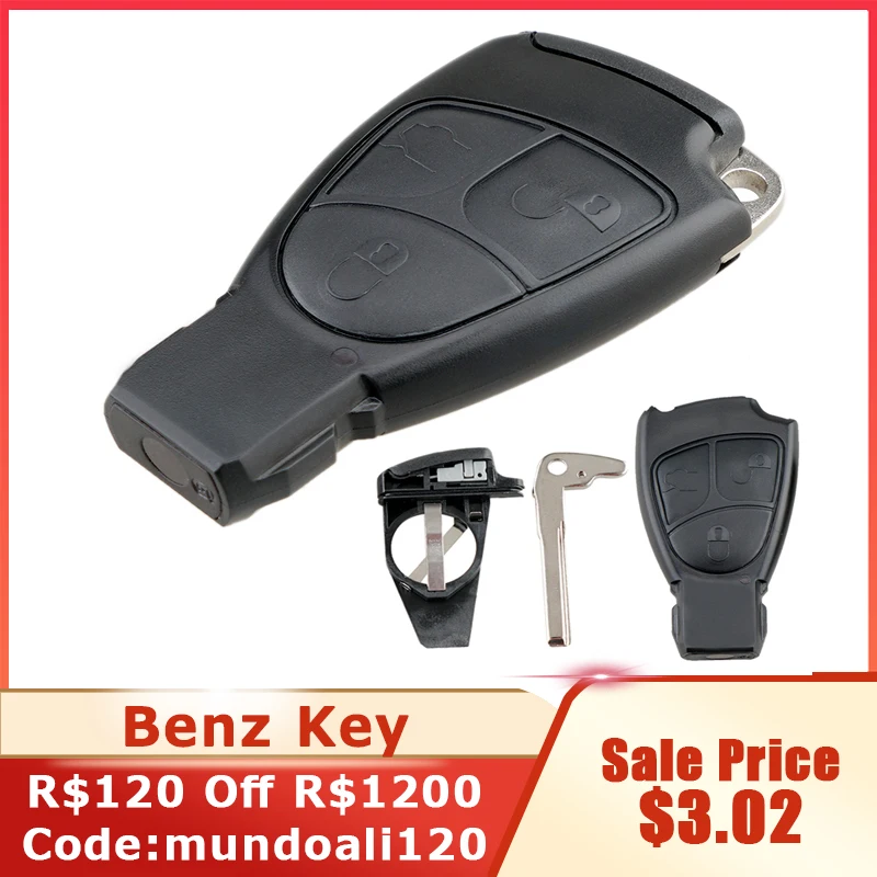 Car Key 2/3/4 Buttons Replacement Fit For Mercedes Benz C B E Class W203 W211 W204 YU BN CLS CLK Remote Key Shell Case Cover car key case shell cover remote key case for mercedes benz a c e s g class glc cle cla glb gls w177 w205 w213 w222 x167 amg