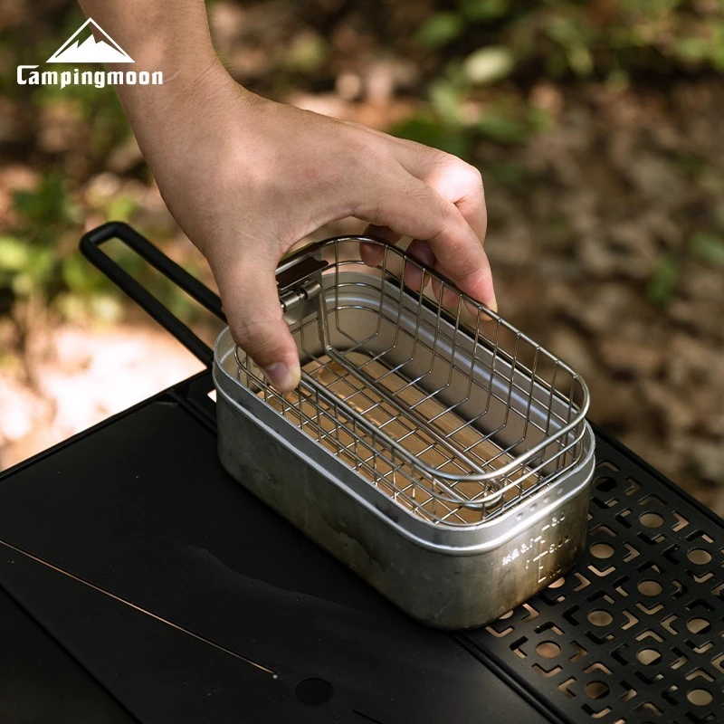 S-1215 프라이드 네트 소형 캠핑용 접이식 스테인리스 스틸 프라이팬 프렌치 ..
