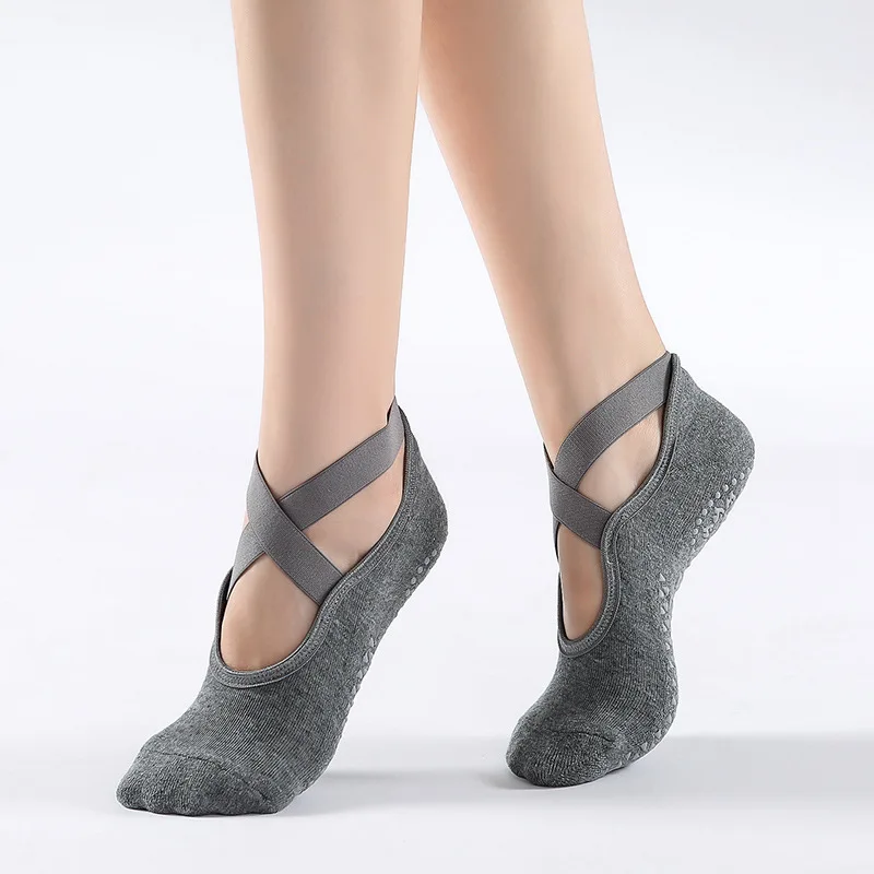 Non-Slip Grip & Strap Yoga Socks for Women - Ideal for Pilates, Barre, Ballet, and Barefoot Workouts