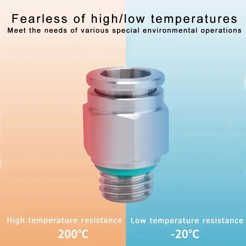 304 Stainless Steel Air Hose Fitting PC G-Thread Pneumatic Pipe Connector 1/8 1/4 3/8 1/2 M5 BSP Quick Coupling Hose Fitting