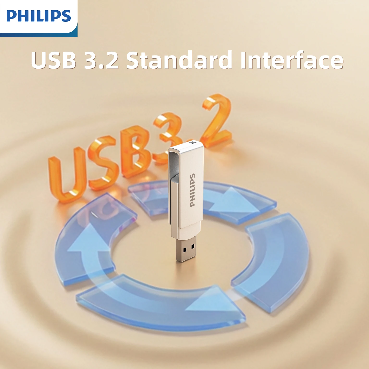 Philips High-Speed USB Flash Drive with Multi-Capacity Portable Storage