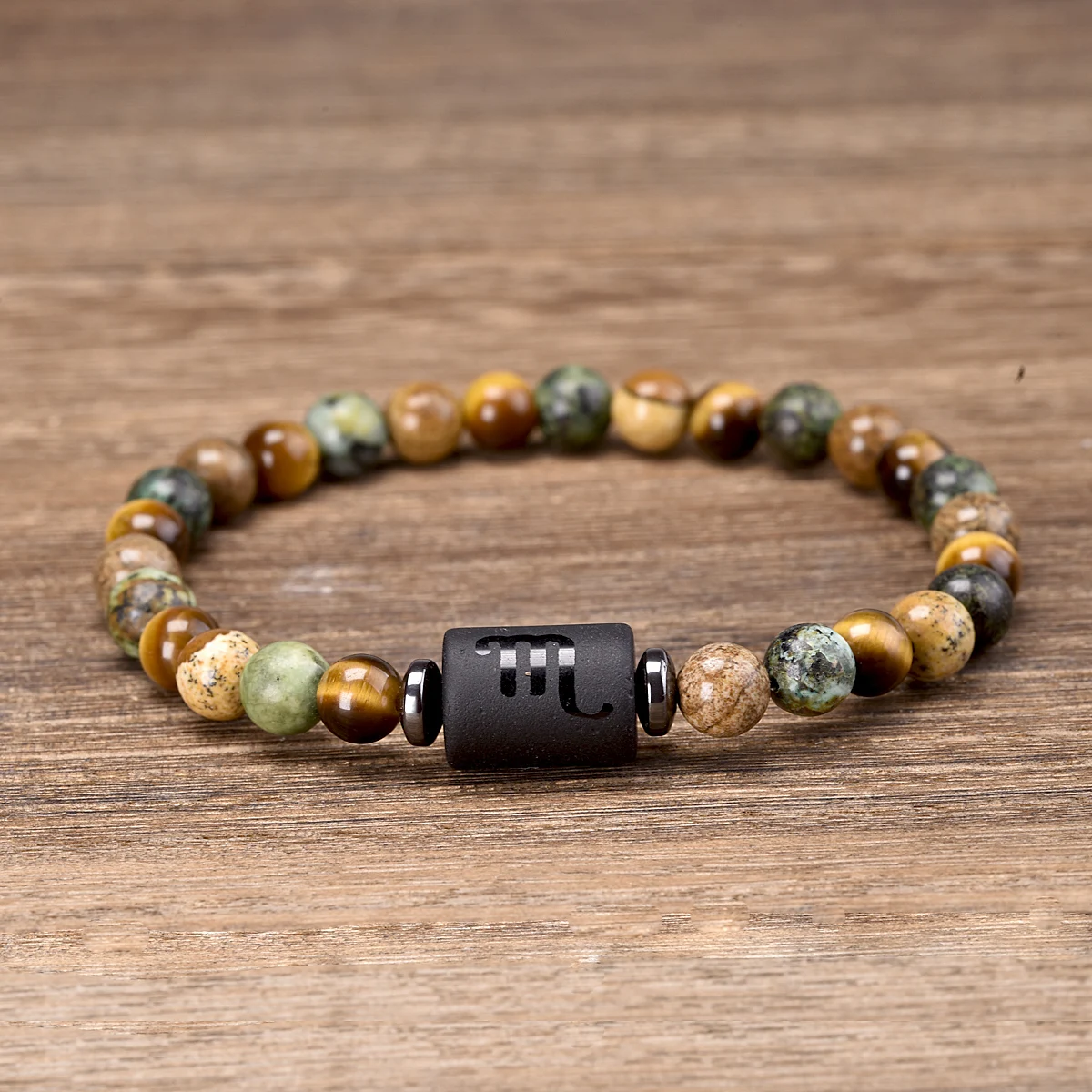 Feng Shui Bracciale in ossidiana nera,Ossidiana naturale arcobaleno Occhio di tigre rossa Pietra Feng Shui Portafortuna Pi Xiu Bracciale elastico Amuleto for uomo Ricchezza Denaro Fortuna Prosperità,1
