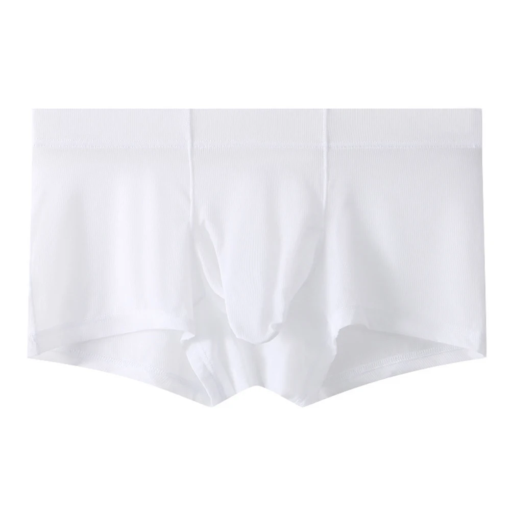 

Men Ice Silk Boxers Bulge Long Sheath Trunks Ultra-thin Translucent Shorts Panties Breathable Comfy Underwear Elastic Underpants