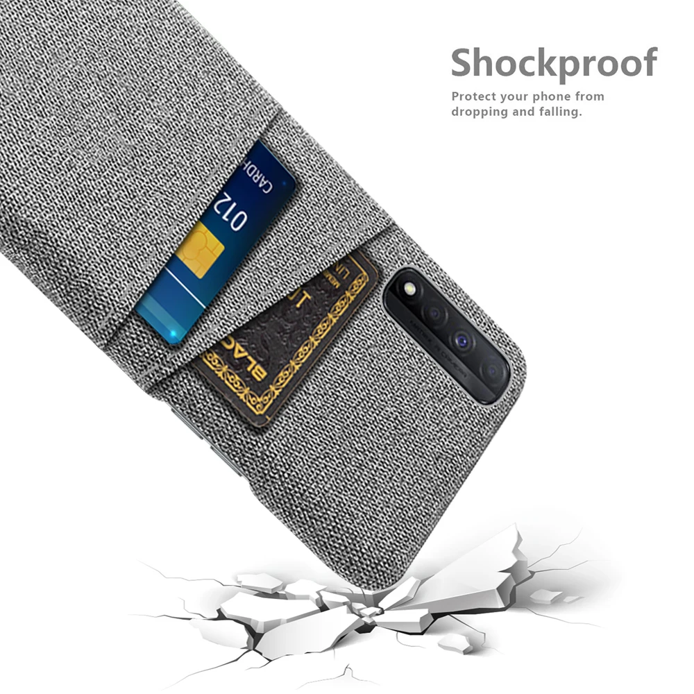 Luxury Fabric Dual Card Phone Cover