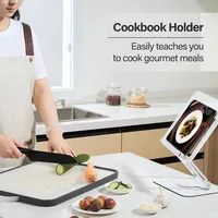 Adjustable Reading Stand360360-Degree Rotating Book Stand Foldable Desktop Bookshelf Elastic Clip Page Neck Protection Book Stan - Image 5