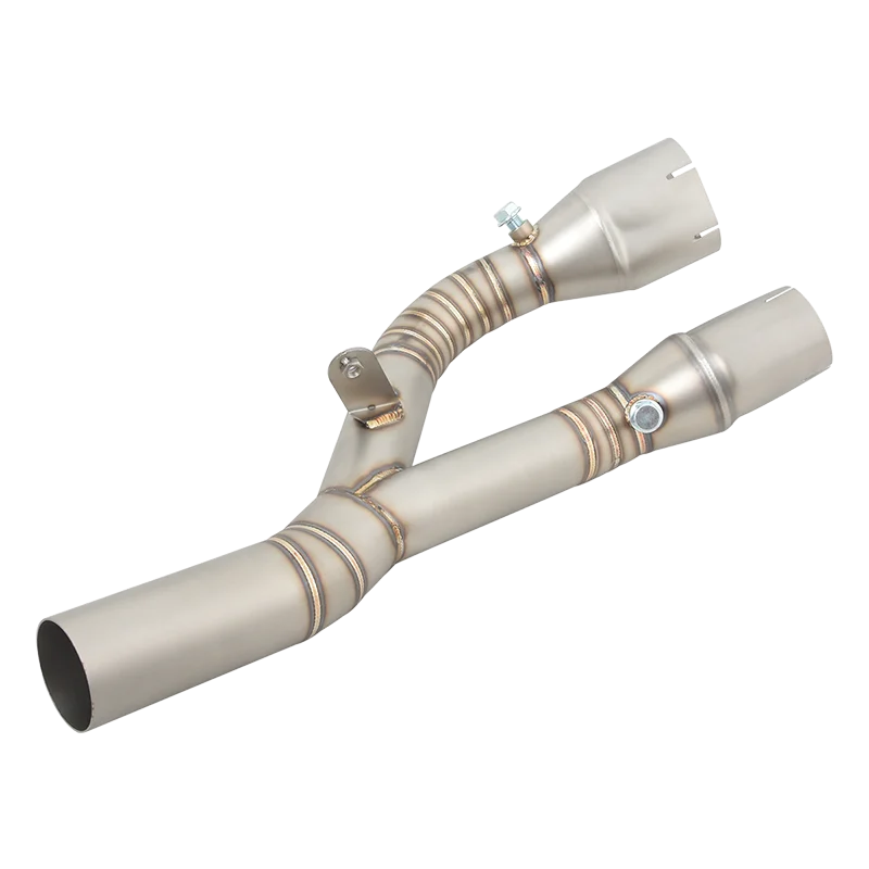 Motorcycle 51mm Dual-outlet Exhaust Tail Pipe Muffler Tip Trim