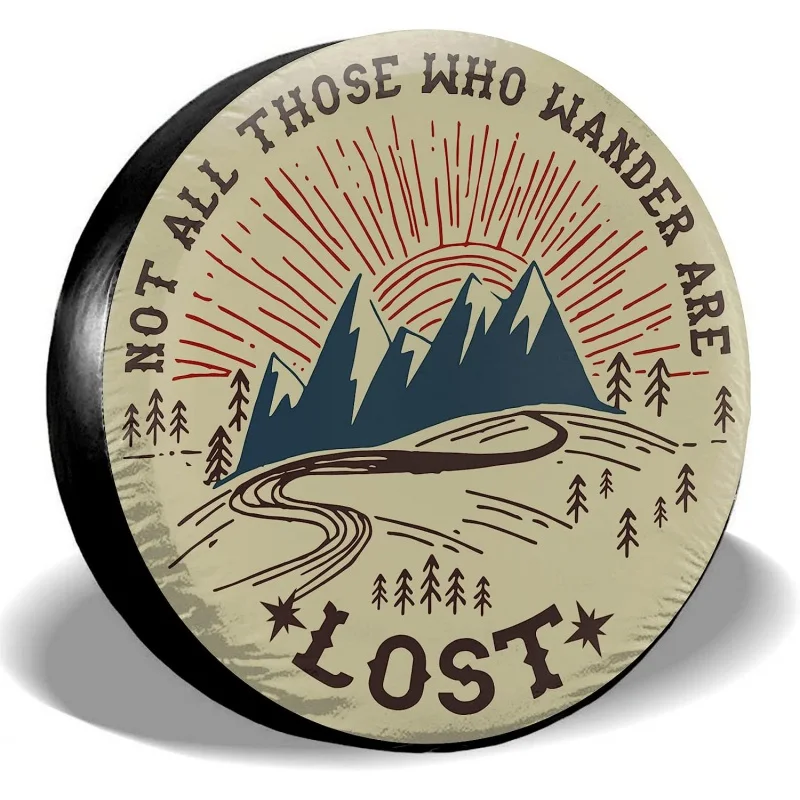 

Не все те, кто бродит, потеряются, запасные Чехлы для автомобильных шин, протекторы, устойчивые к атмосферным воздействиям универсальные колпачки для колес для домов на колесах, внедорожников