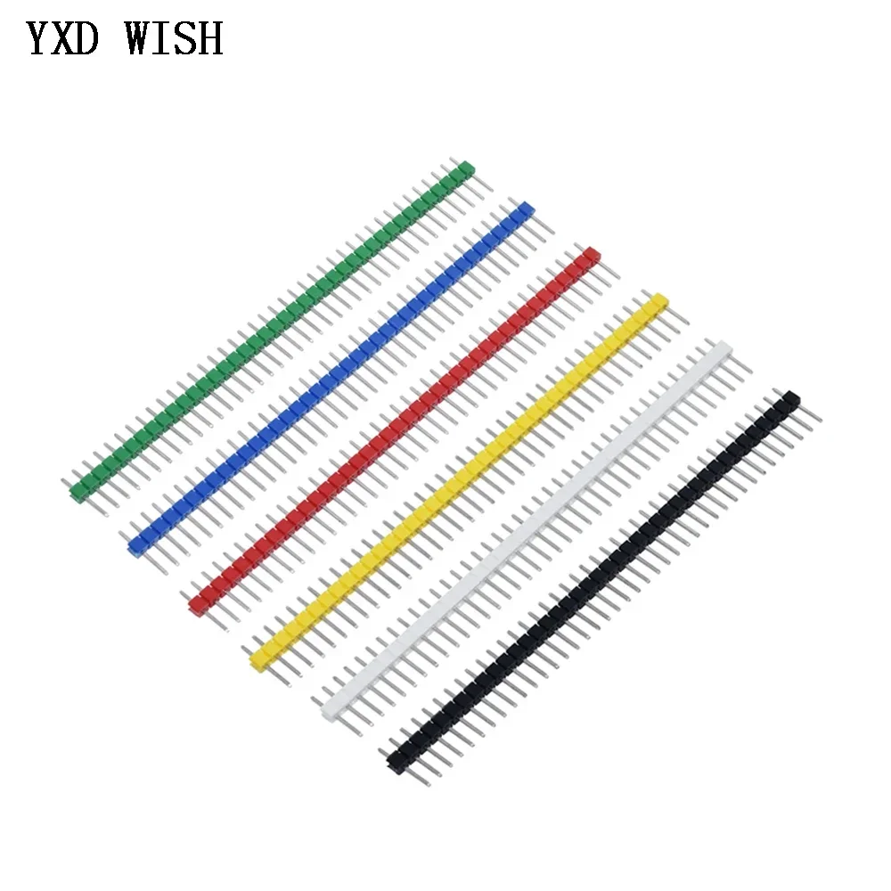 

30pcs 2.54mm 40 Pin 1x40 Single Row Male And Female Connector Set 2.54 Breakable Pin Header PCB JST Connectors Strip DIY Kits